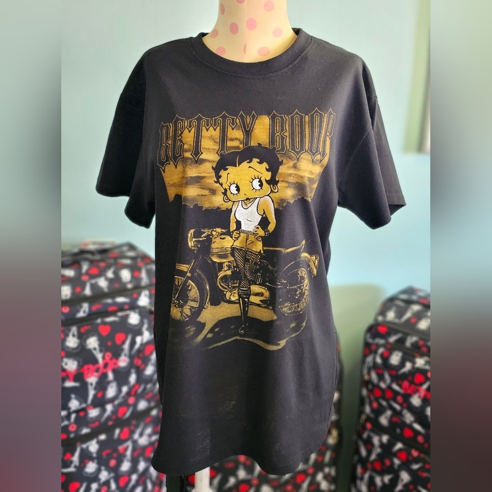 BETTY BOOP Biker T-Shirt - Picture 2 of 7